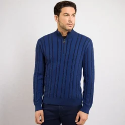 Best Cashmere And Silk Zip Mock Neck Sweater Mens Knitwear