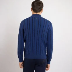 Best Cashmere And Silk Zip Mock Neck Sweater Mens Knitwear