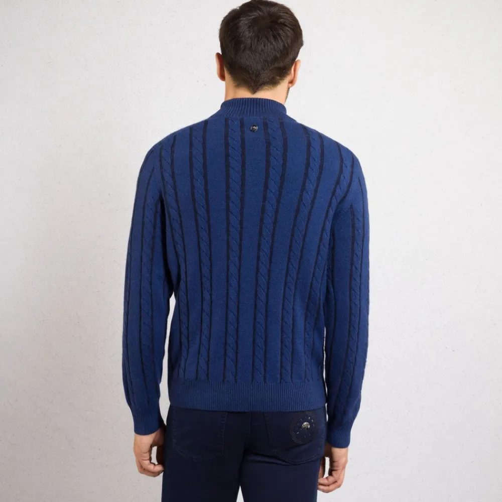 Best Cashmere And Silk Zip Mock Neck Sweater Mens Knitwear
