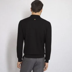 Best Cashmere And Silk Zip Polo Shirt Mens Knitwear