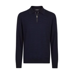 Discount Cashmere And Silk Zip Polo Shirt Mens Knitwear