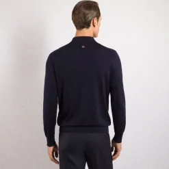 Discount Cashmere And Silk Zip Polo Shirt Mens Knitwear