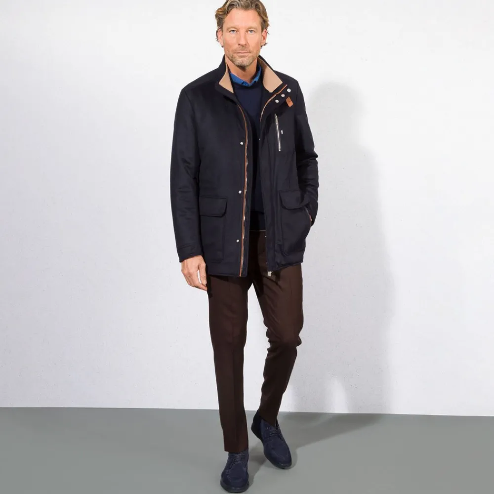 New Cashmere, Angora And Lambskin Field Jacket Mens Outerwear