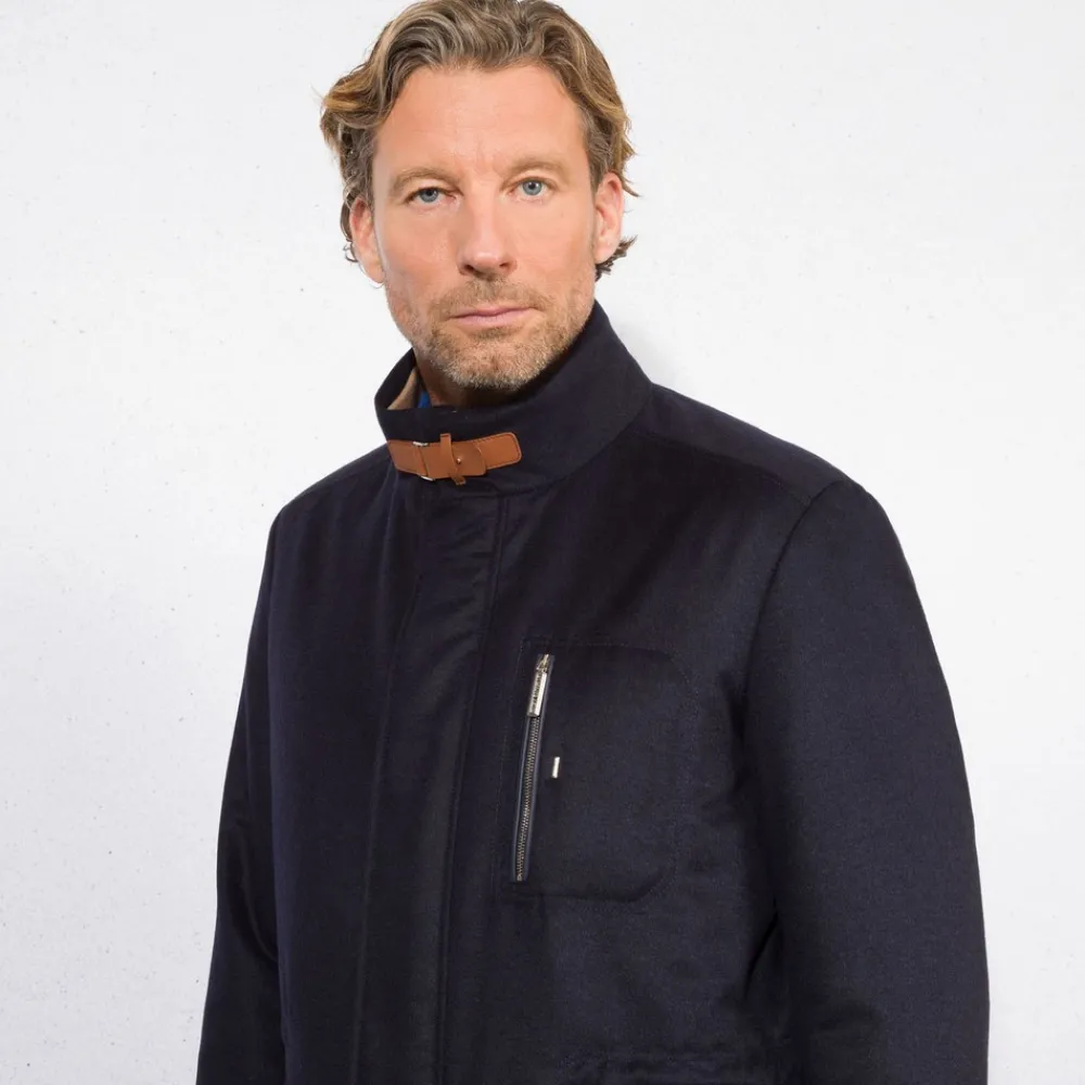 New Cashmere, Angora And Lambskin Field Jacket Mens Outerwear