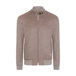 Flash Sale Cashmere Blouson With Deerskin Leather Details Mens Last Sizes