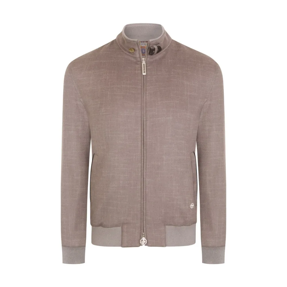 Flash Sale Cashmere Blouson With Deerskin Leather Details Mens Last Sizes