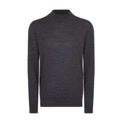 Best Sale Cashmere, Silk And Crocodile Mock Neck Sweater Mens Knitwear