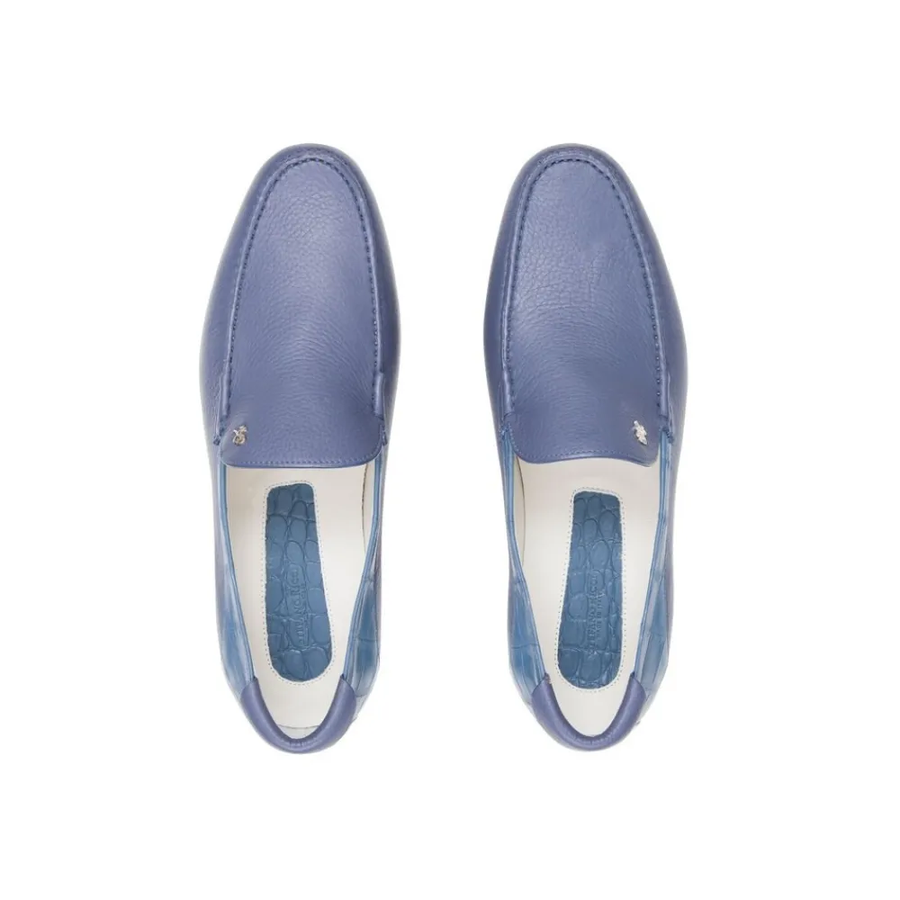 Fashion Casual Deerskin And Crocodile Loafers Loafers