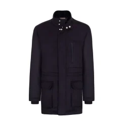 New Chinchilla, Cashmere And Mink Fur Jacket Mens Outerwear