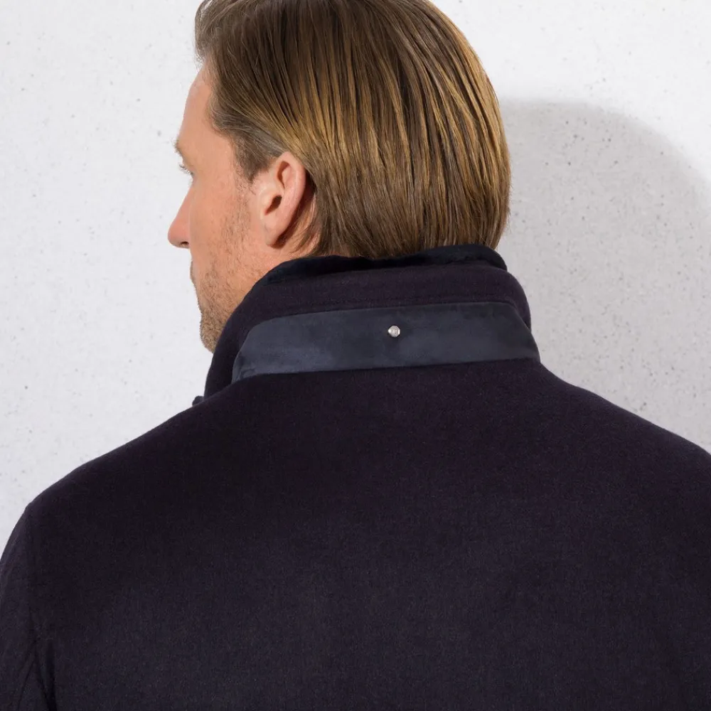 New Chinchilla, Cashmere And Mink Fur Jacket Mens Outerwear