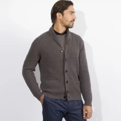 New Chunky Knit Cardigan Mens Knitwear