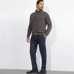 New Chunky Knit Cardigan Mens Knitwear