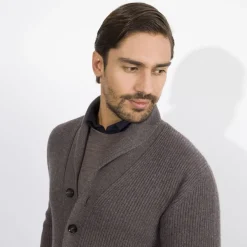 New Chunky Knit Cardigan Mens Knitwear
