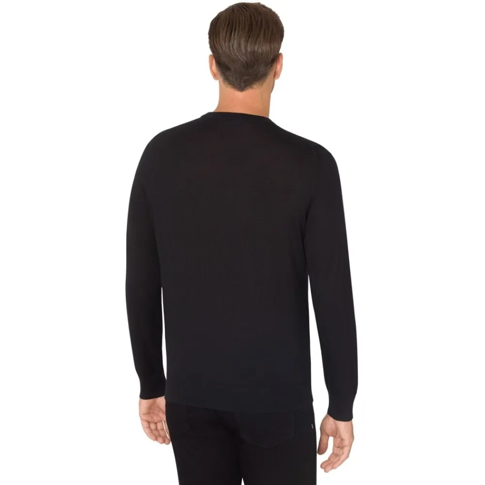 Best Crew Neck Sweater With Crocodile Leather Inserts Mens Last Sizes