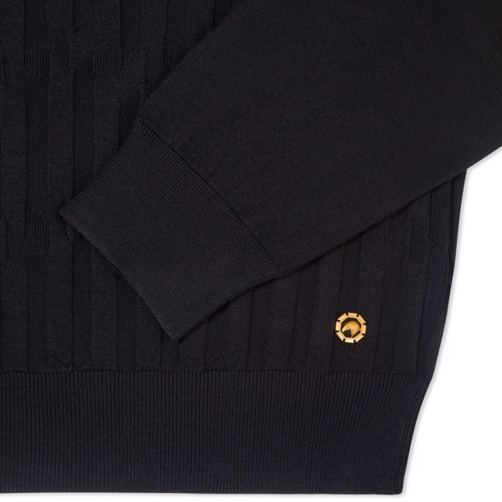 Best Crew Neck Sweater With Crocodile Leather Inserts Mens Last Sizes