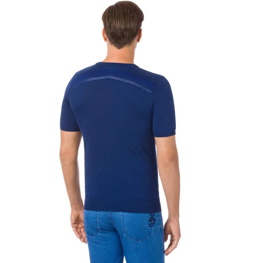 Sale Crew Neck Sweater With Python Inserts Mens Last Sizes