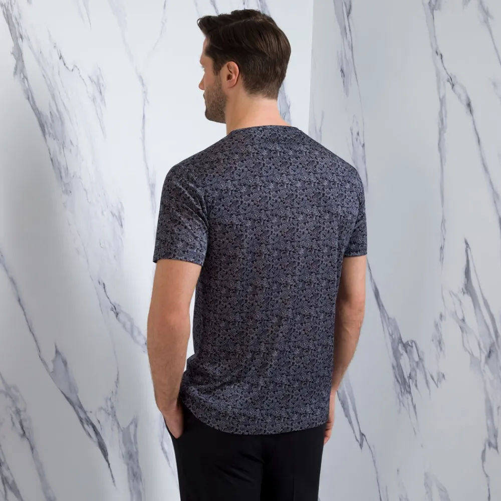 Fashion Crewneck Silk T-Shirt Mens Last Sizes