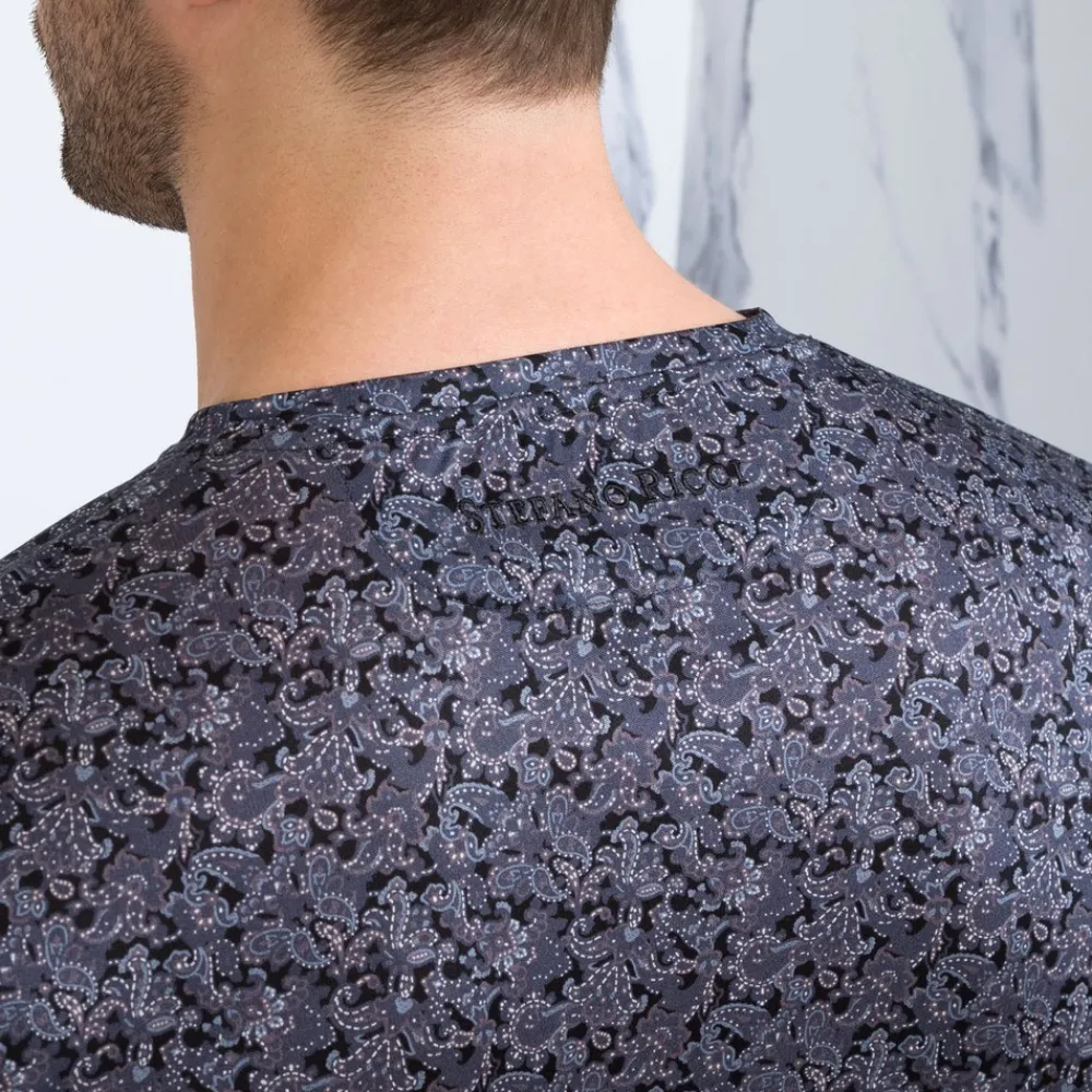 Fashion Crewneck Silk T-Shirt Mens Last Sizes