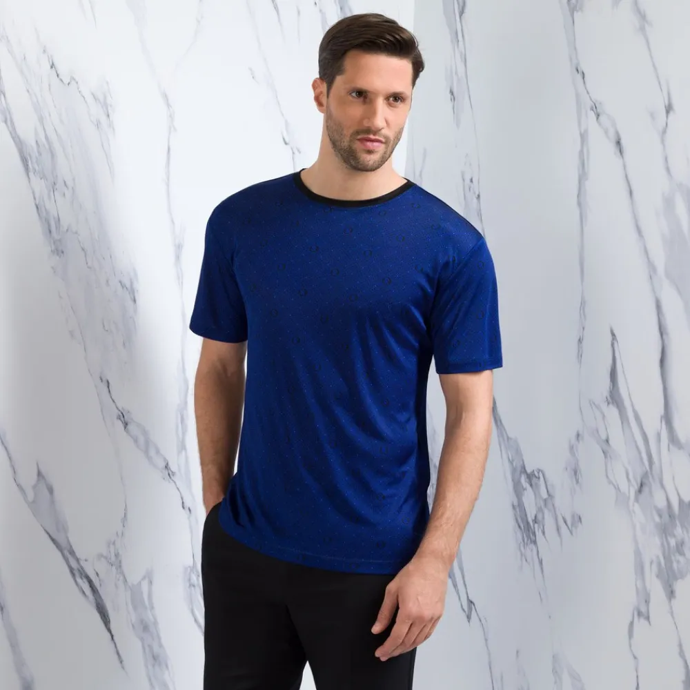 Outlet Crewneck Silk T-Shirt Mens Last Sizes