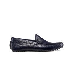 Best Sale Crocodile And Calfskin Leather Driving Shoes Loafers