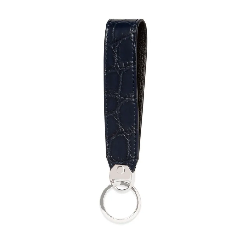 Store Crocodile And Calfskin Leather Keyring Small Leather Goods