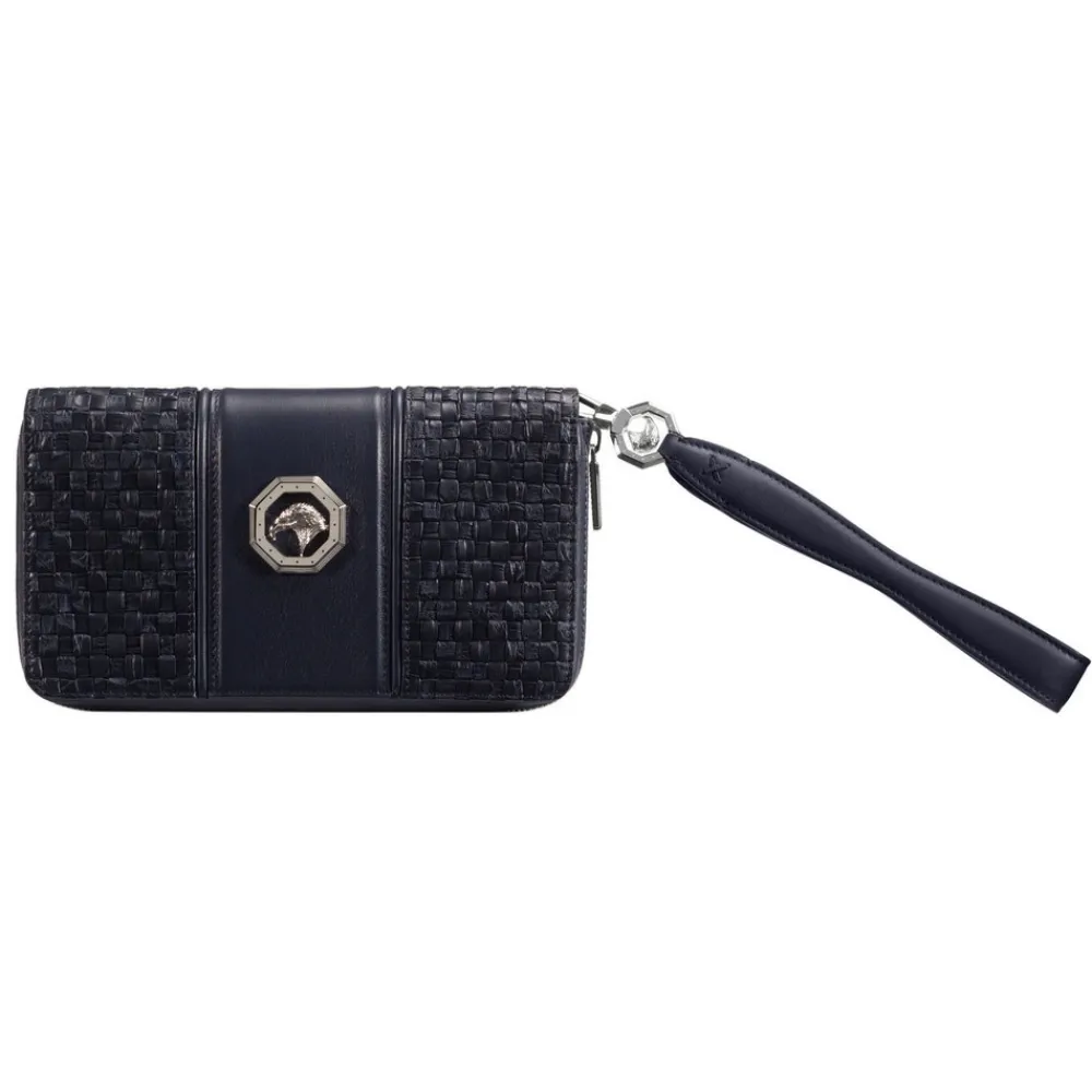 Cheap Crocodile And Calfskin Leather Zip Wallet Small Leather Goods