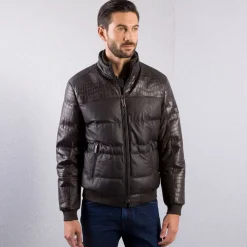 Outlet Crocodile And Lambskin Leather Blouson Mens Outerwear