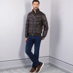 Outlet Crocodile And Lambskin Leather Blouson Mens Outerwear