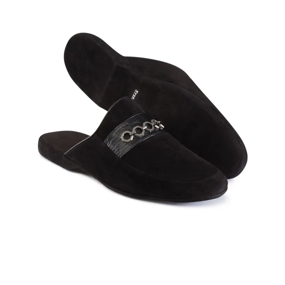 Sale Crocodile And Suede Slippers Espadrilles & Sandals