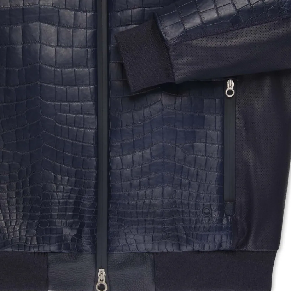 Flash Sale Crocodile, Lamb And Deerskin Leather Blouson Mens Outerwear