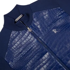 Best Sale Crocodile Leather And Knit Blouson Mens Last Sizes
