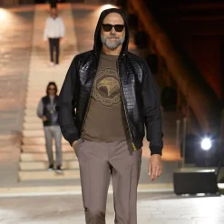 Outlet Crocodile Leather And Silk Blouson Mens Outerwear