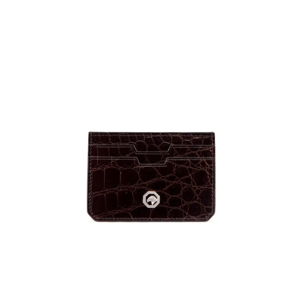 Best Sale Crocodile Leather Card Holder Small Leather Goods