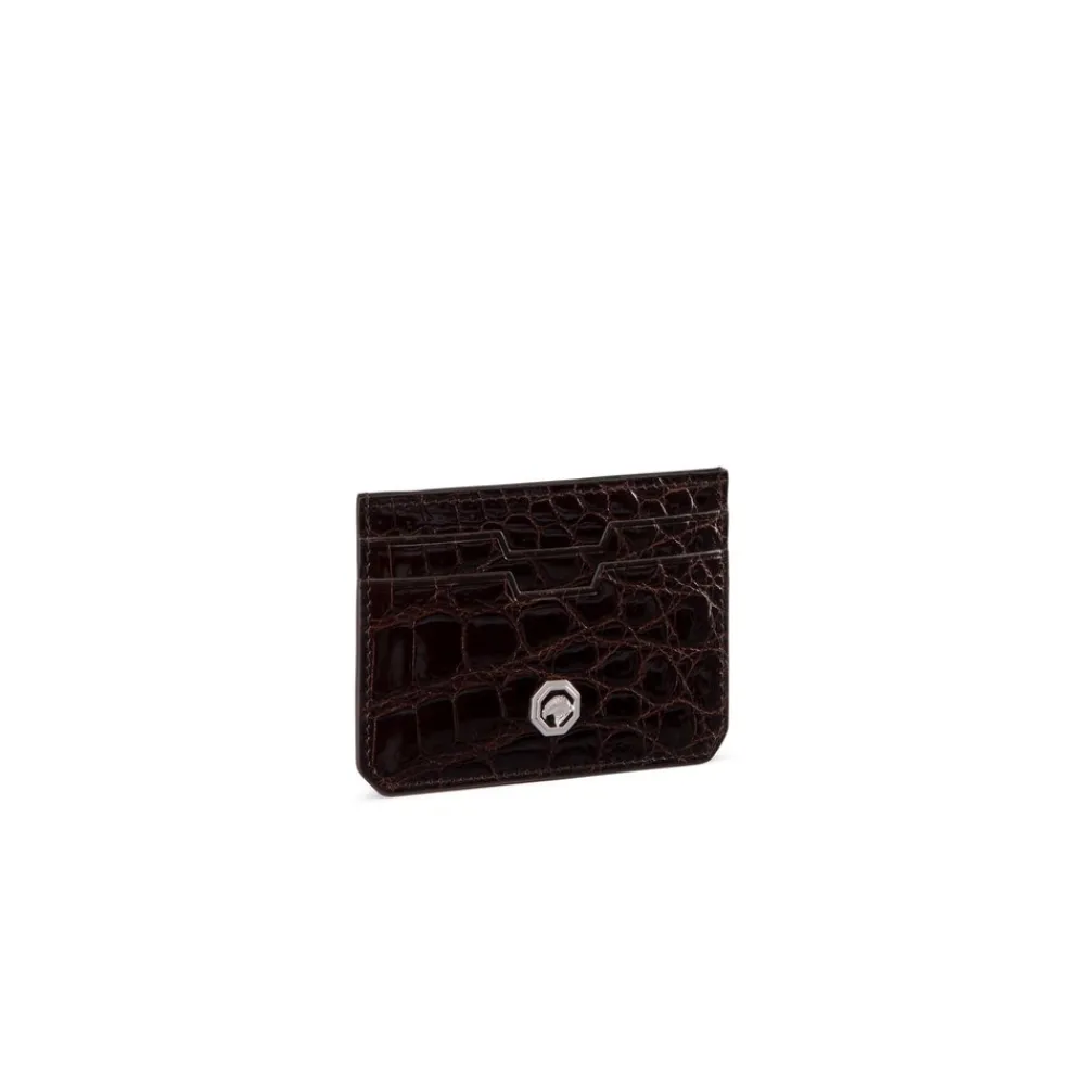Best Sale Crocodile Leather Card Holder Small Leather Goods