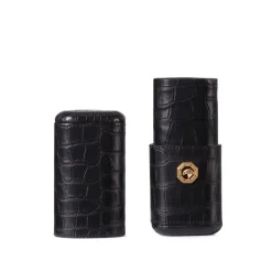 Cheap Crocodile Leather Cigar Holder (2 Cigars) Cigar Accessories
