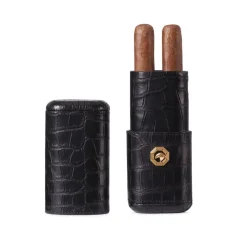 Cheap Crocodile Leather Cigar Holder (2 Cigars) Cigar Accessories