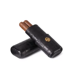 Cheap Crocodile Leather Cigar Holder (2 Cigars) Cigar Accessories