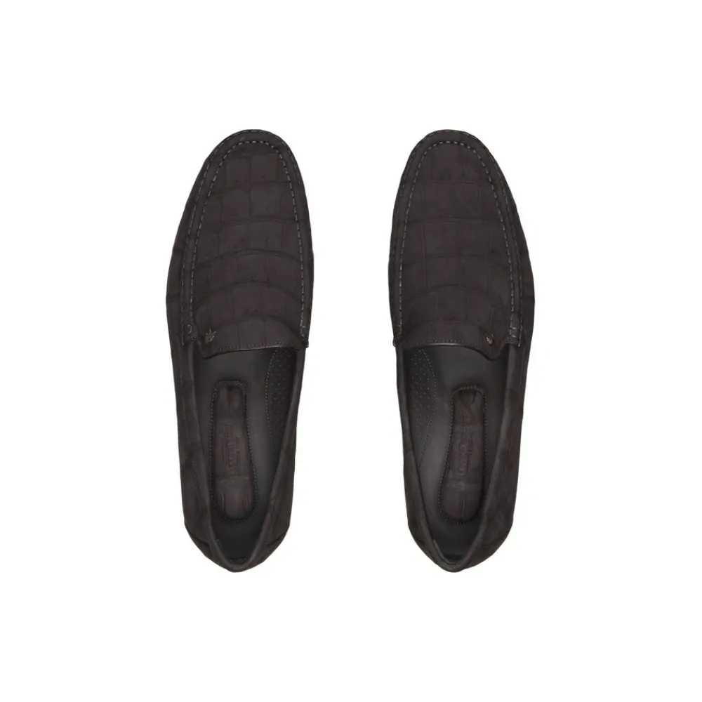 Best Sale Crocodile Leather Loafers Loafers