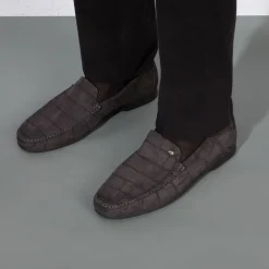 Best Sale Crocodile Leather Loafers Loafers