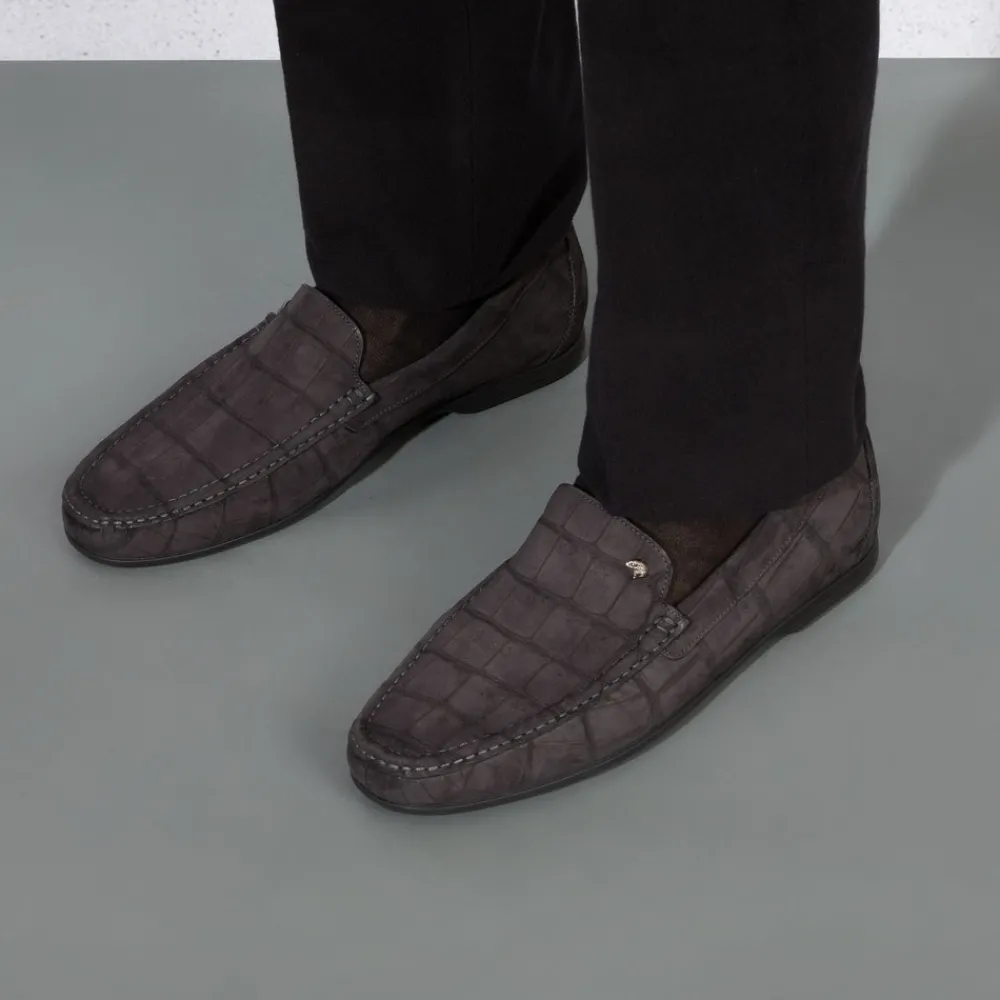 Best Sale Crocodile Leather Loafers Loafers