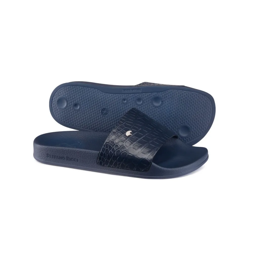 New Crocodile Leather Slides Espadrilles & Sandals
