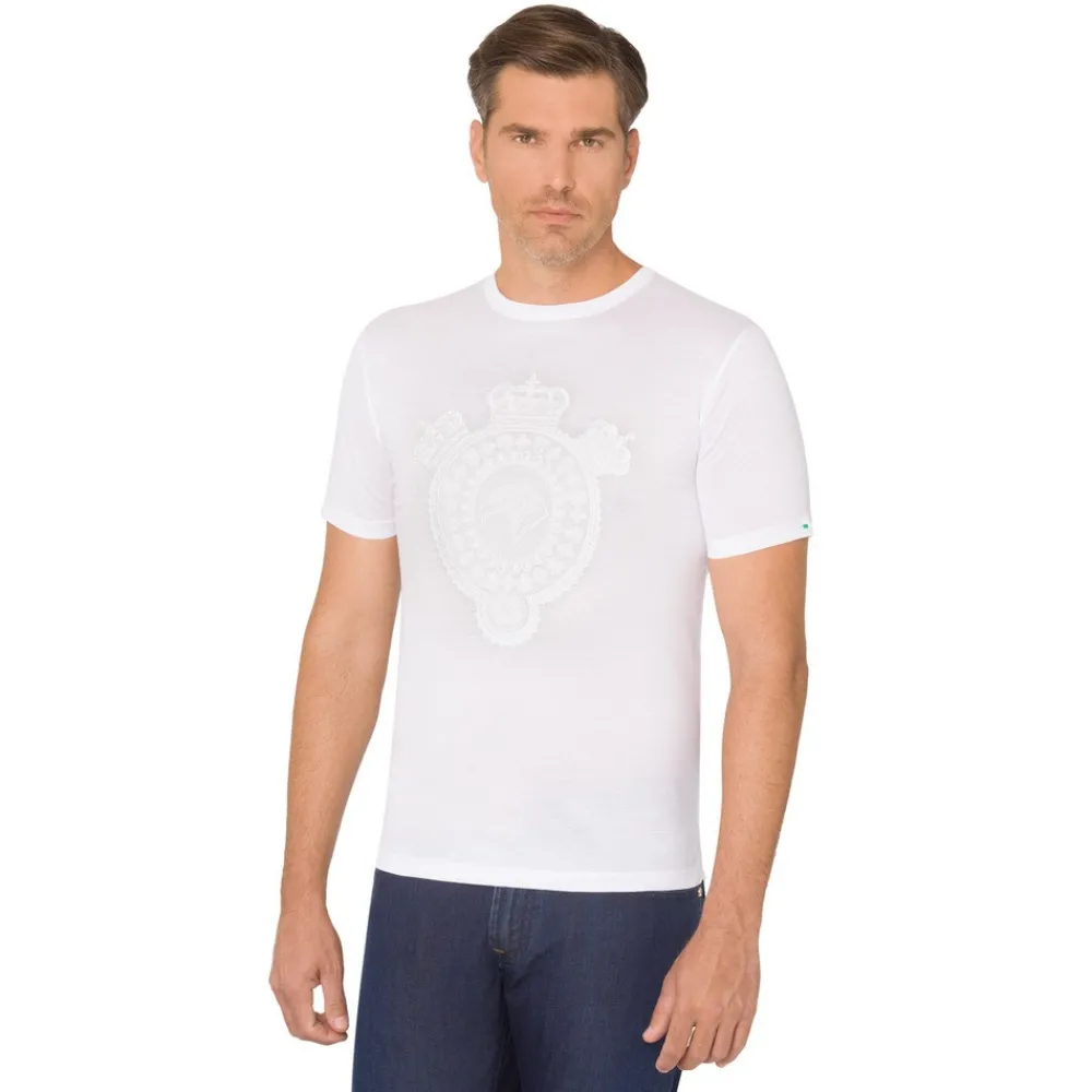 Shop Crown Motif Crew Neck T-Shirt Mens T-Shirts