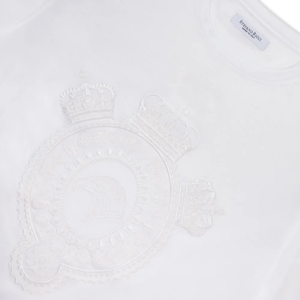 Shop Crown Motif Crew Neck T-Shirt Mens T-Shirts
