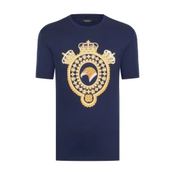Fashion Crown Motif Crew Neck T-Shirt Mens Last Sizes