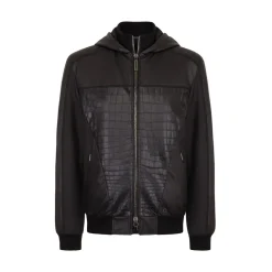 Cheap Deerskin And Crocodile Leather Blouson Mens Outerwear