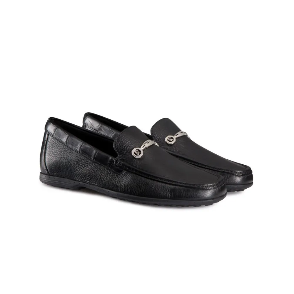 Hot Deerskin And Crocodile Leather Loafers Loafers
