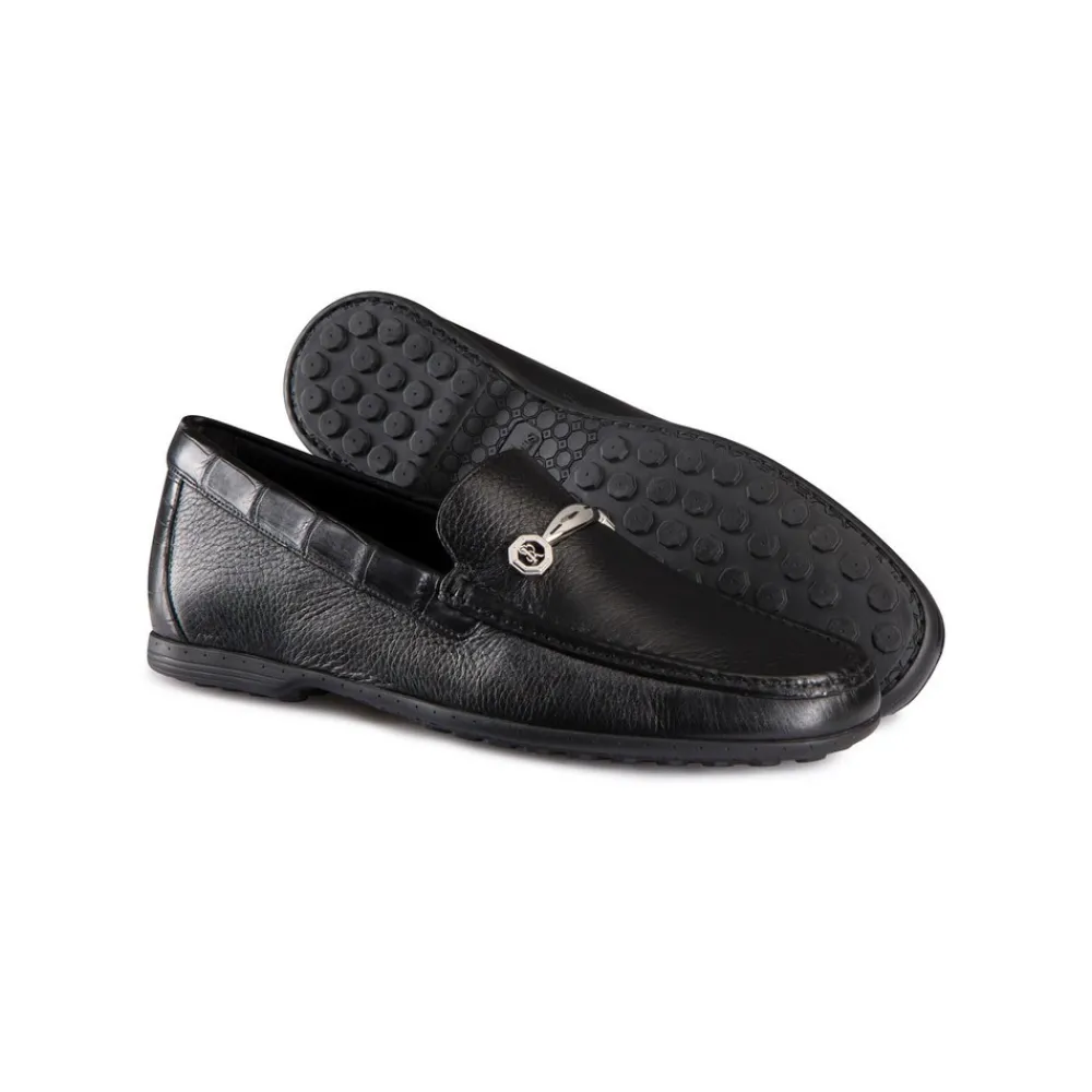 Hot Deerskin And Crocodile Leather Loafers Loafers