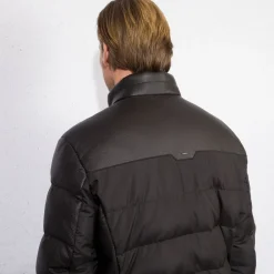 Best Sale Deerskin And Silk Down Blouson Mens Outerwear
