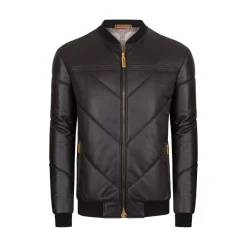 Sale Deerskin Blouson With Lambskin Leather Inserts Mens Outerwear