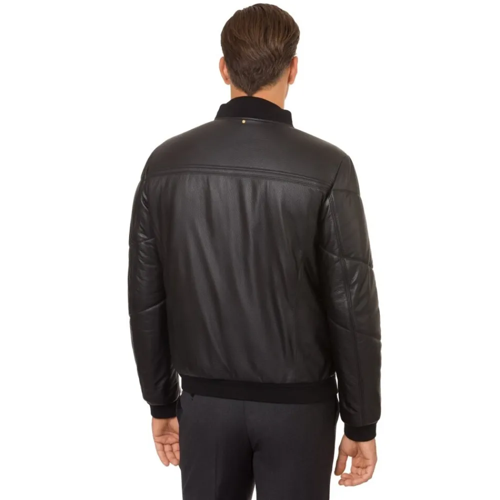 Sale Deerskin Blouson With Lambskin Leather Inserts Mens Outerwear